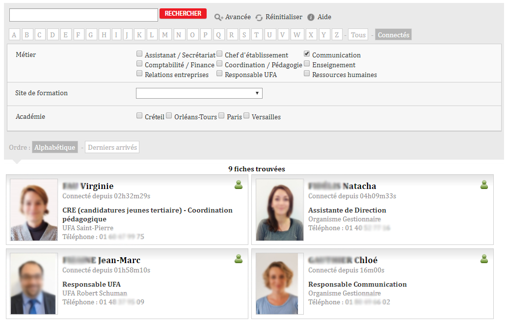 Annuaire professionnal