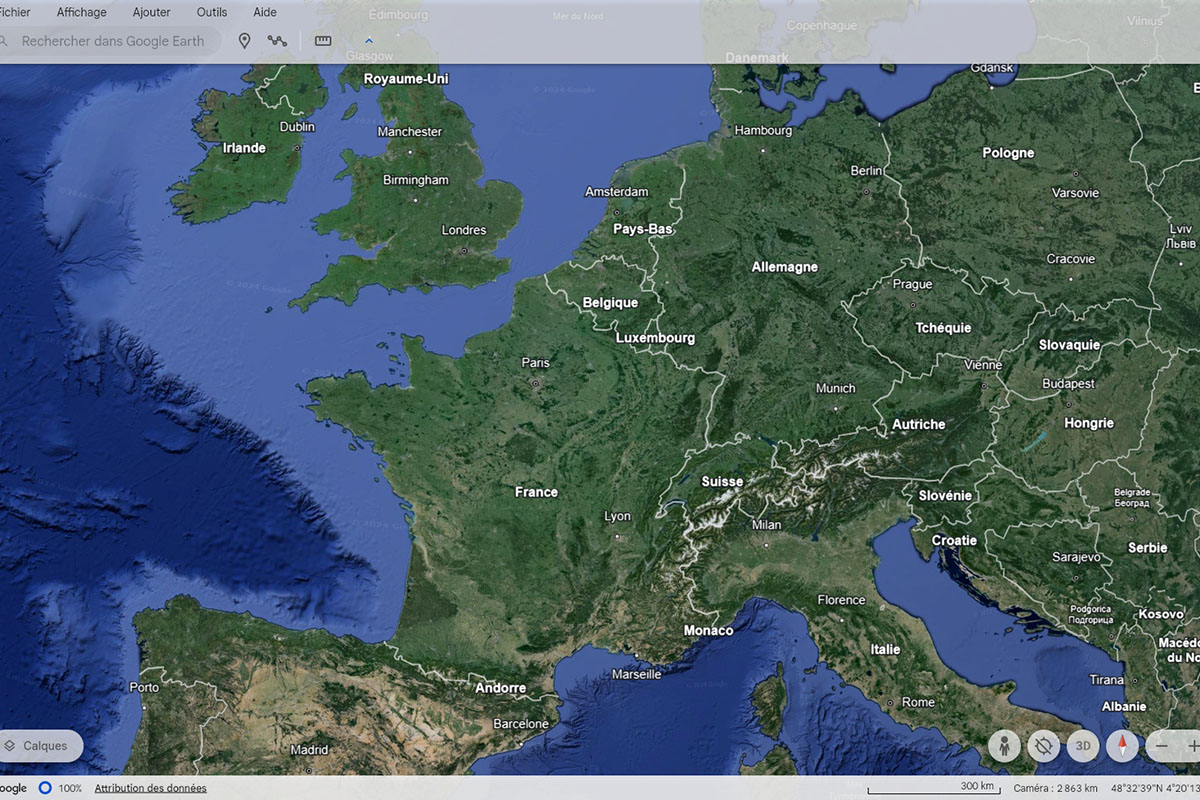 Cartographie de cartographie google
