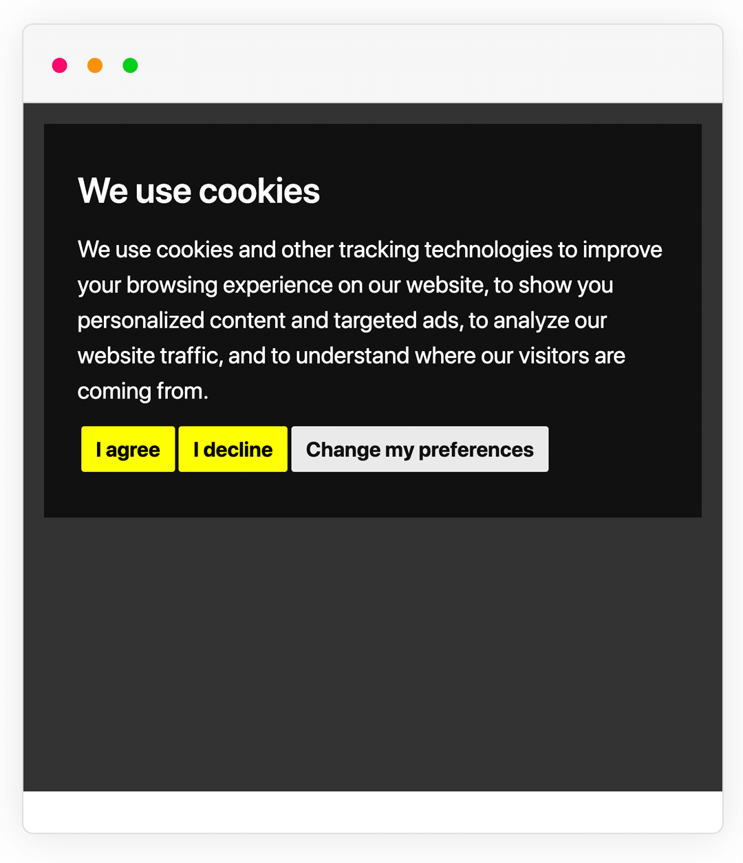 Consentement des cookies
