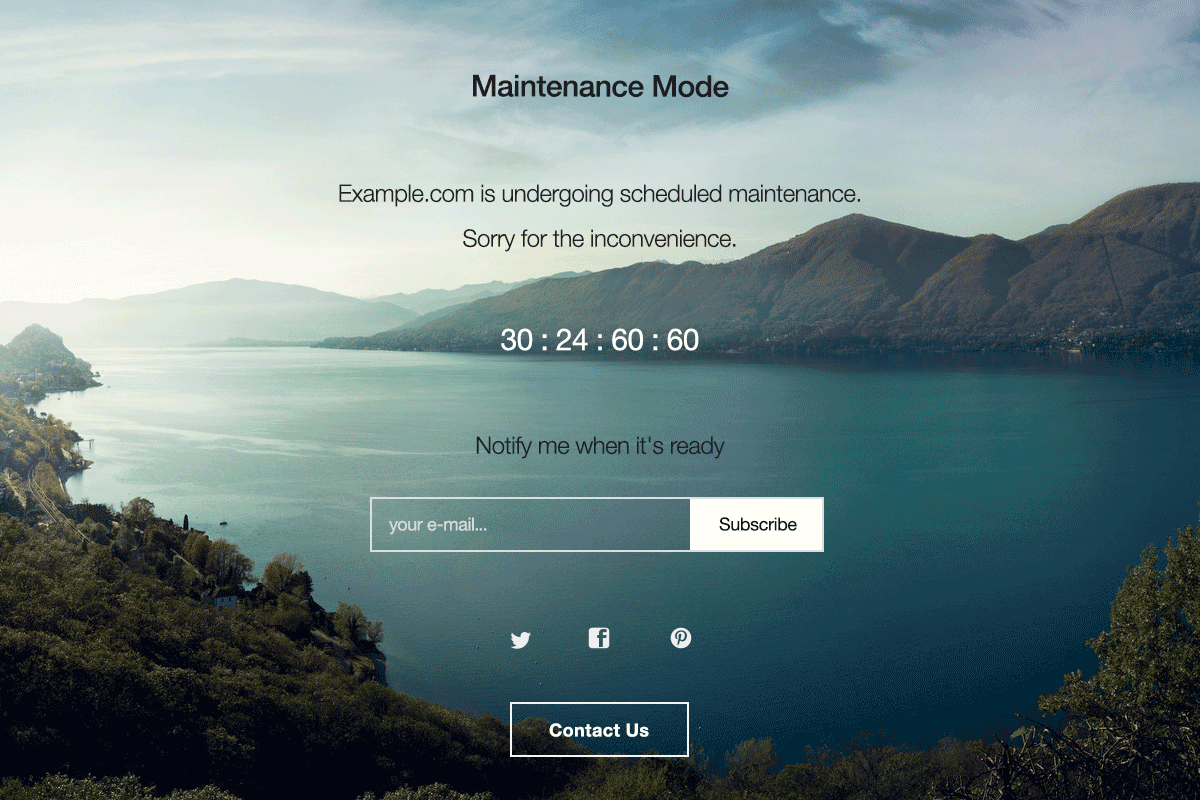 Maintenance WordPress
