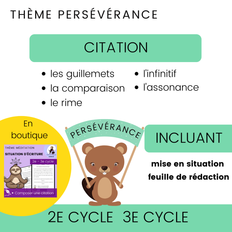persévérance rédaction