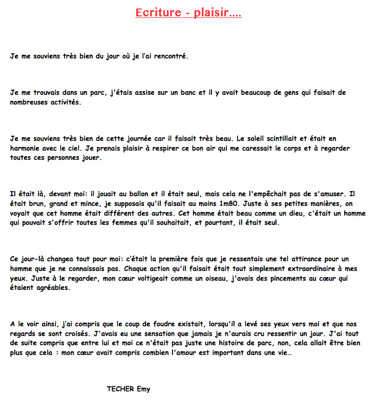 plaisir de rédiger