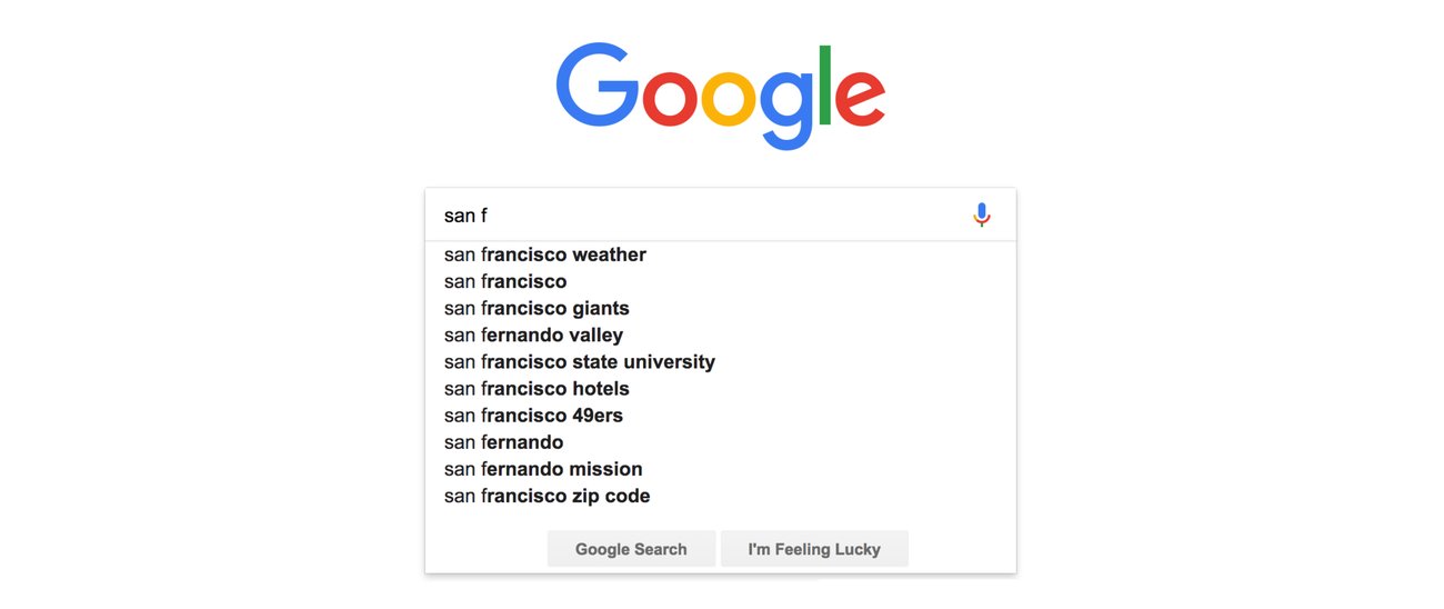 Suggestions Google
